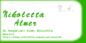nikoletta almer business card